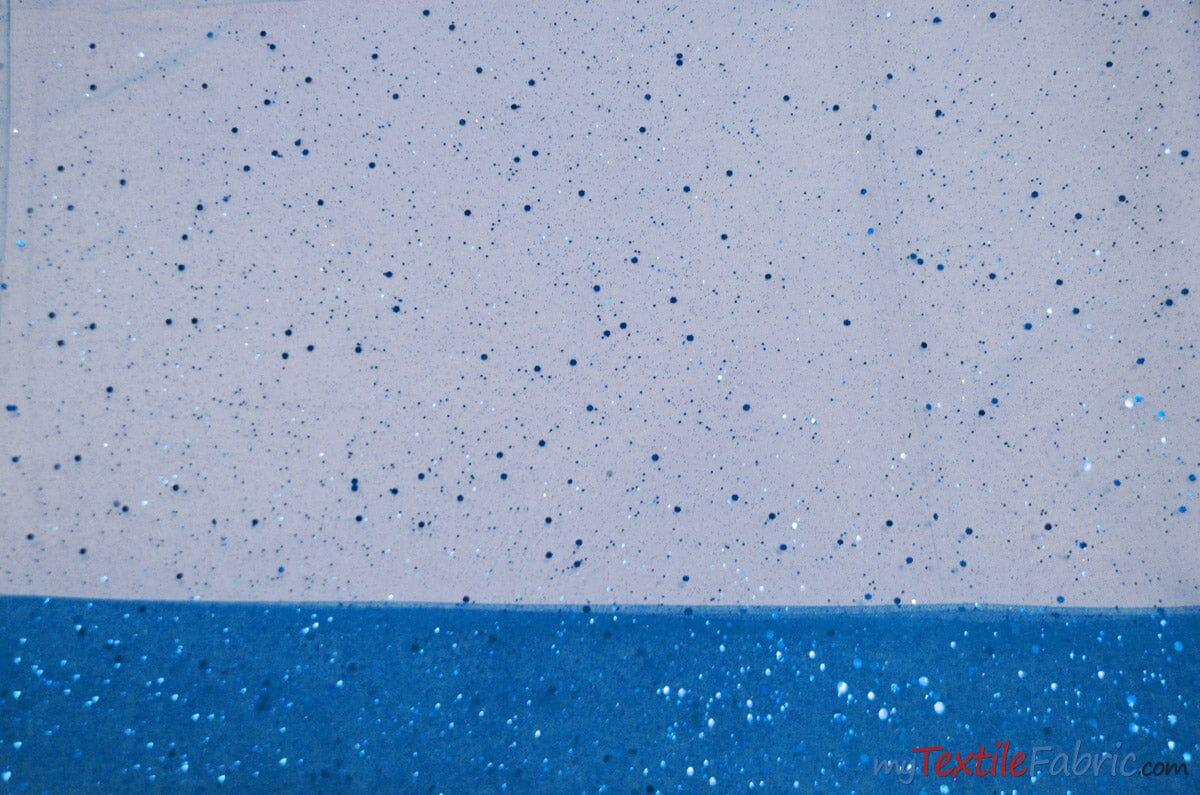 Tulle Glitter With Sequins Polyester Fabric - Glitter Embellished Sheer Tulle, Multiple Colors, 58/60" Width (1 Yard)