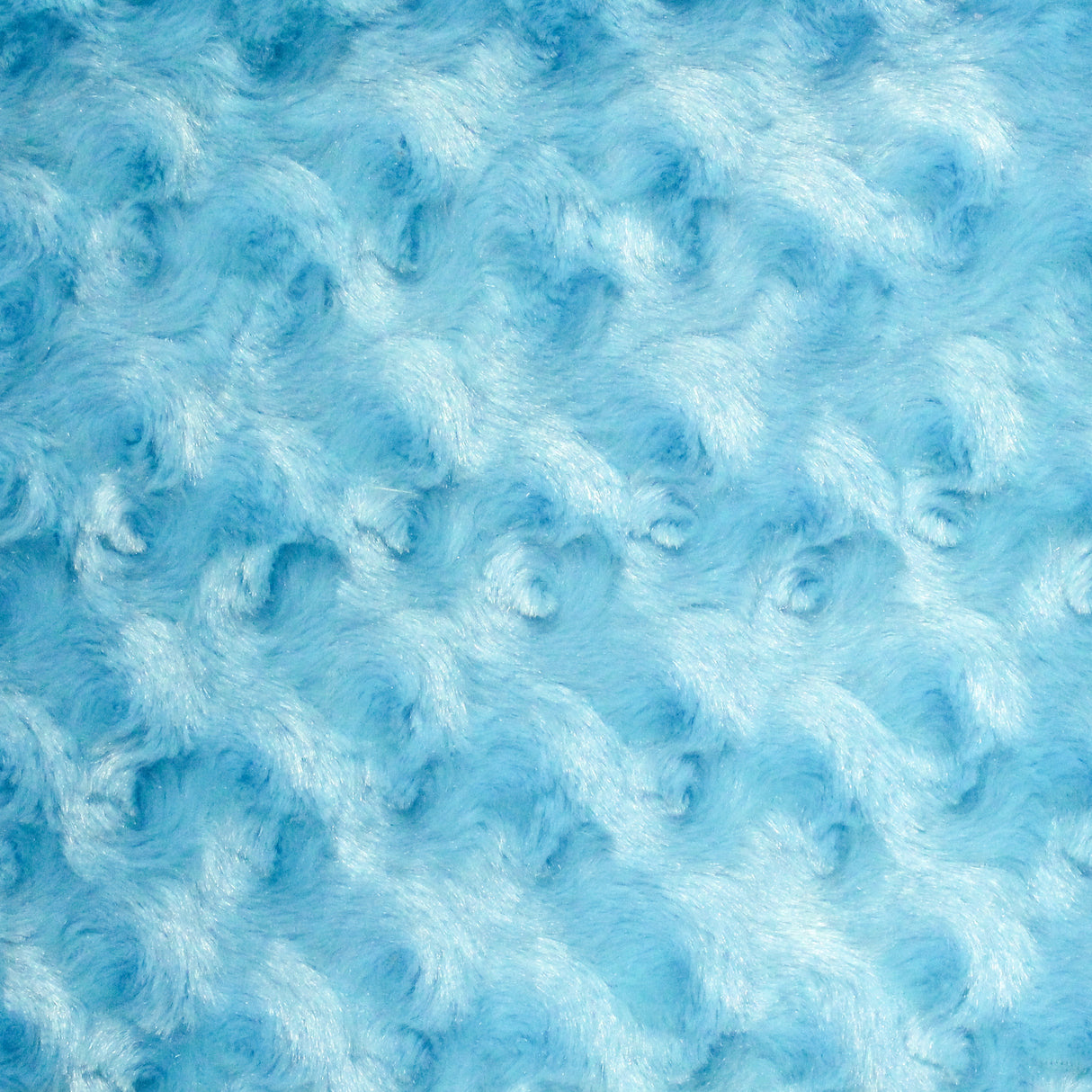 1 Yard Turquoise Minky Rosebud Fabric 58/60" Width Rose Swirl Embossed