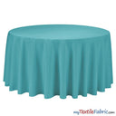 108 Inch Round Polyester Seamless Tablecloth Fabric - Solid Color, 108" Diameter (By Piece)