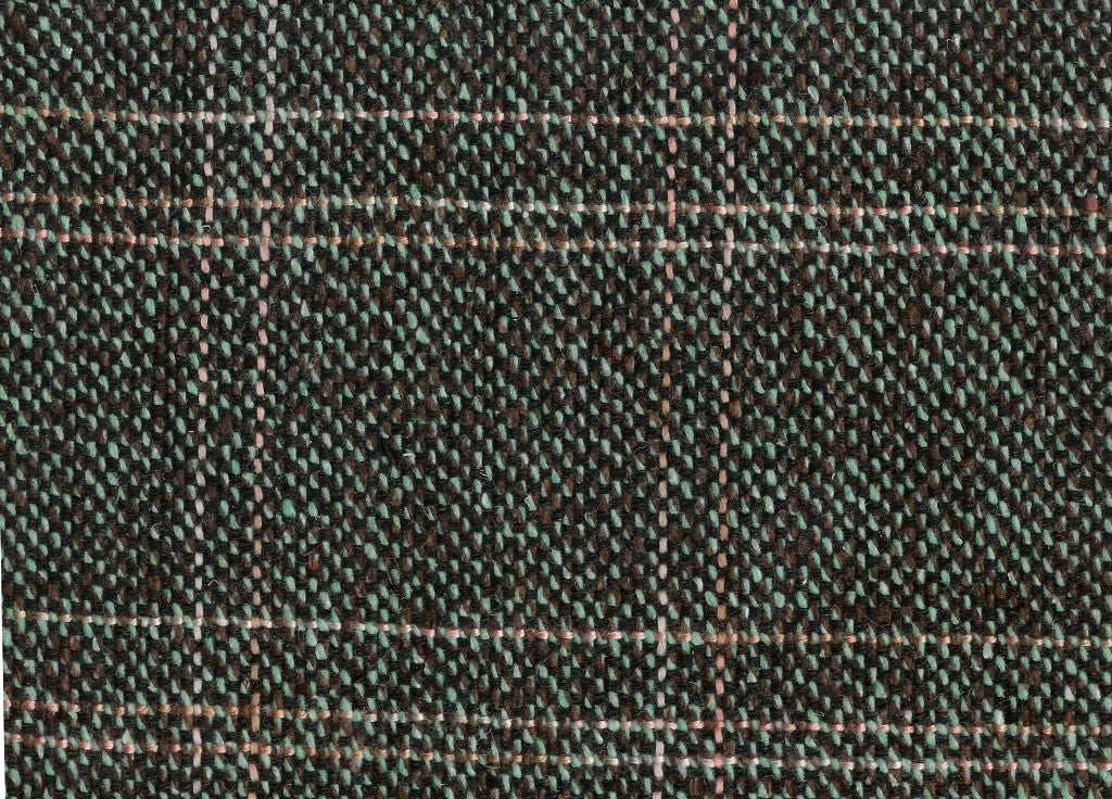 Tweed Bolivia Brown/Light Blue Wool Acrylic Polyester Rayon Fabric - Brown/Light Blue Tweed, 57/58" Width (1 Yard)