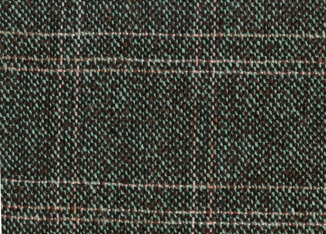 Tweed Bolivia Brown/Light Blue Wool Acrylic Polyester Rayon Fabric - Brown/Light Blue Tweed, 57/58" Width (1 Yard)