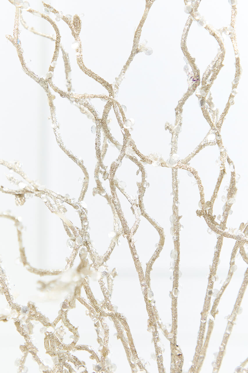 34" Snow Glitter Twig Branch