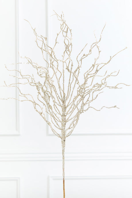 34" Snow Glitter Twig Branch