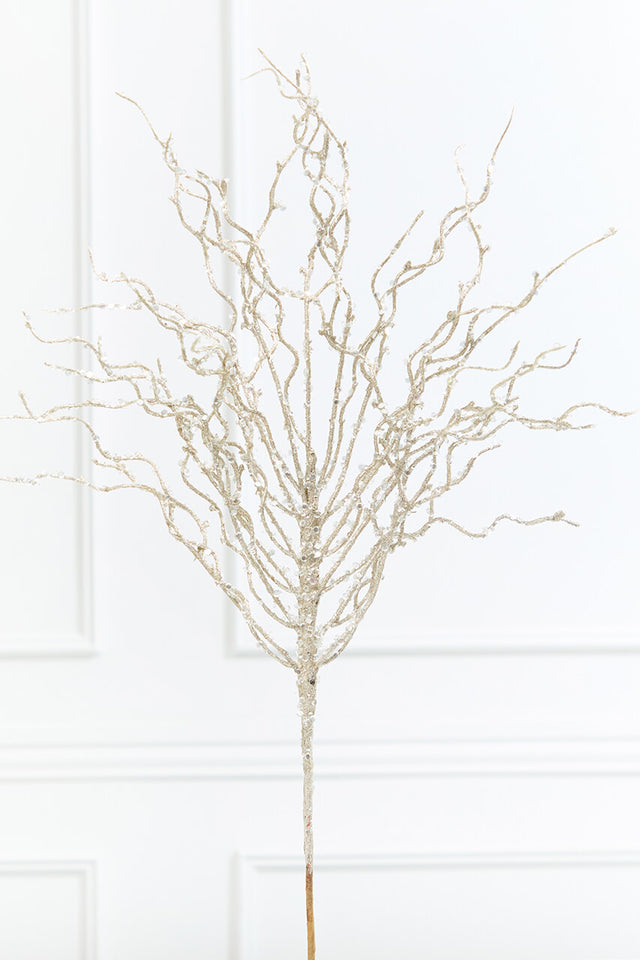 34" Snow Glitter Twig Branch