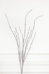 Silver Glitter Twig Branch 40 Inch Sparkling Event Decor