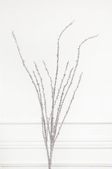 40" Silver Glitter Twig Branch