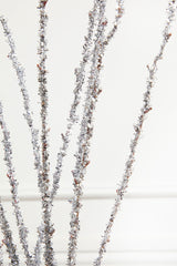 40" Silver Glitter Twig Branch