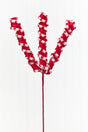 25.5" Red & White Twist Ribbon Spray