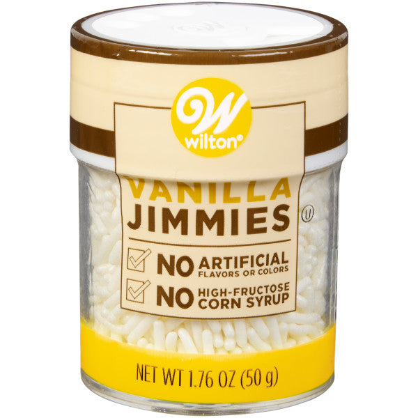 Wilton Naturally Flavored Vanilla Jimmies Sprinkles, 1.76 oz.