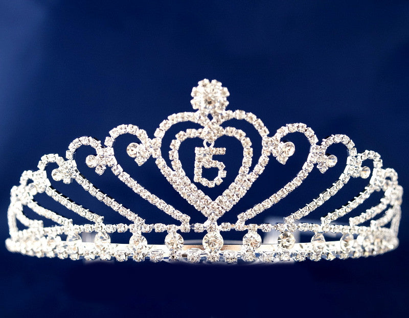 Silver Crystal Mis Quince Quinceañera Rhinestone Tiara
