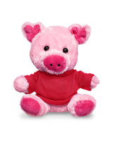 7" Plush Pig With T-Shirt