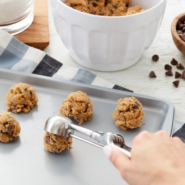 Wilton Stainless Steel Small Cookie Scoop – 4 Teaspoon Capacity