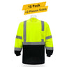 Long Sleeve Safety T-shirt  10 pack  100% polyester