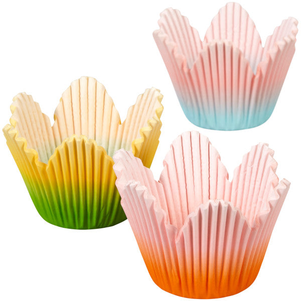 Wilton Ombre Flower Petal Cupcake Liners, 72-Count