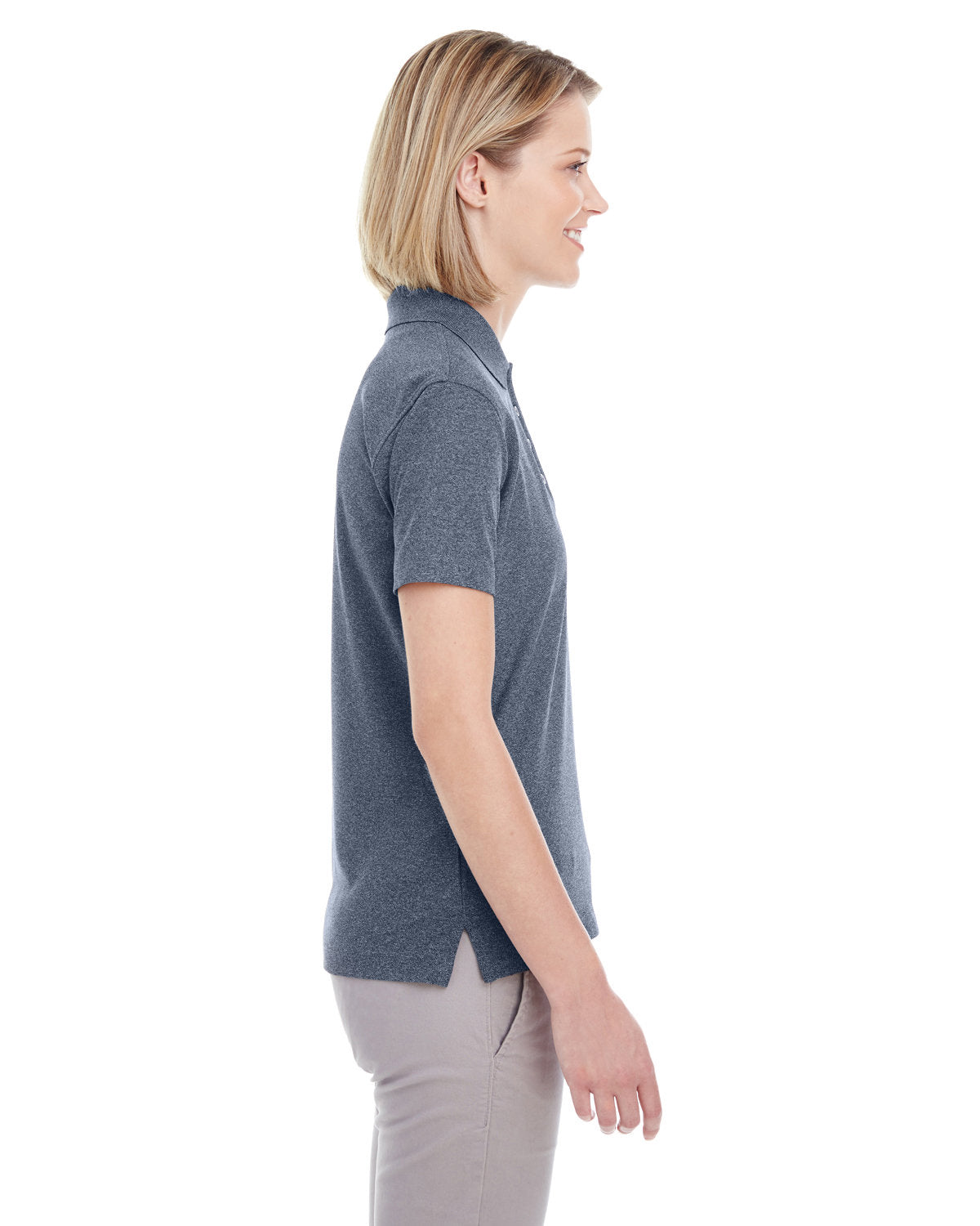 Ladies' Heathered Piqué Polo