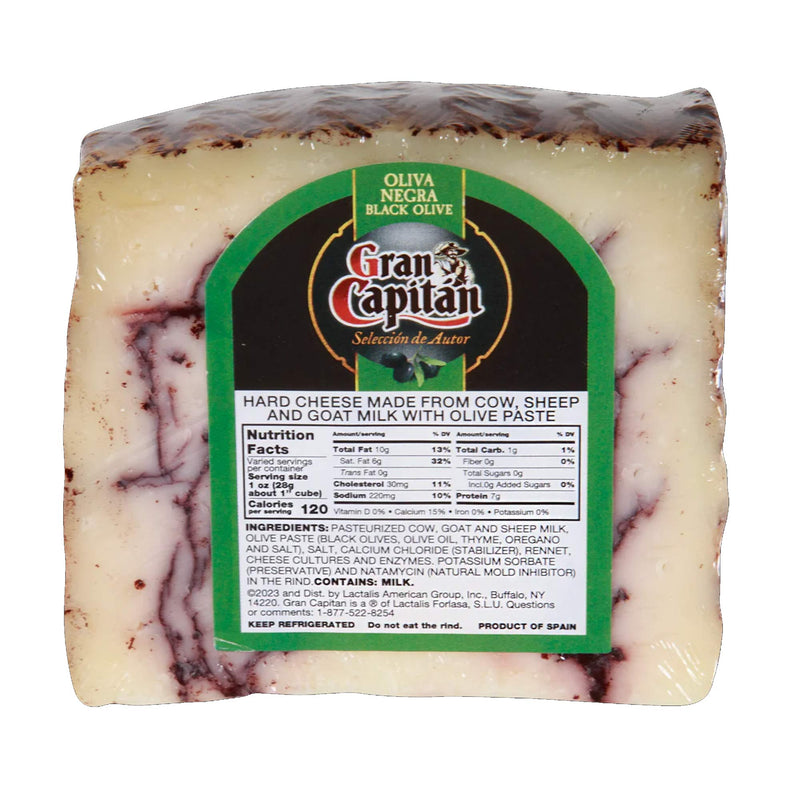 Gran Capitan Hard Cheese with Black Olive Paste