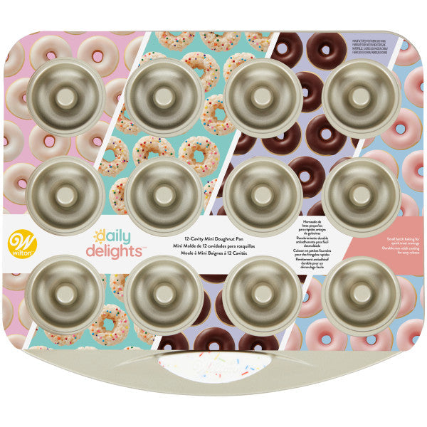 Wilton Daily Delights Non-Stick Mini Donut Pan, 12-Cavity