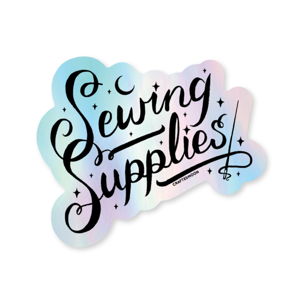 Holographic Sewing Supplies Sticker