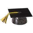 Graduation Black Grad Cap with Tassels Layon Cake - 12 set