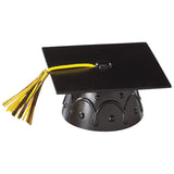 Graduation Black Grad Cap with Tassels Layon Cake - 12 set