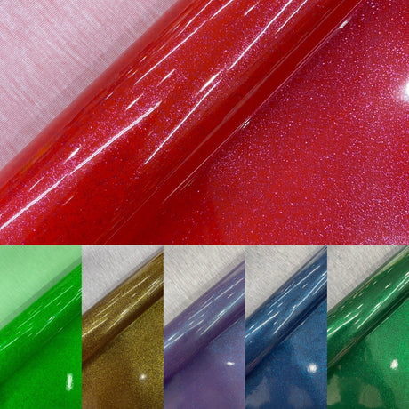 Ultra Sparkle Glitter Upholstery Vinyl Fabric - Glitter Texture, 54" Width (1 Yard)