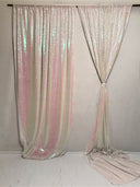 Sequins Backdrop Polyester Fabric - Sequins, Multiple Colors, 4 Feet X 8 Feet (2 Panels)