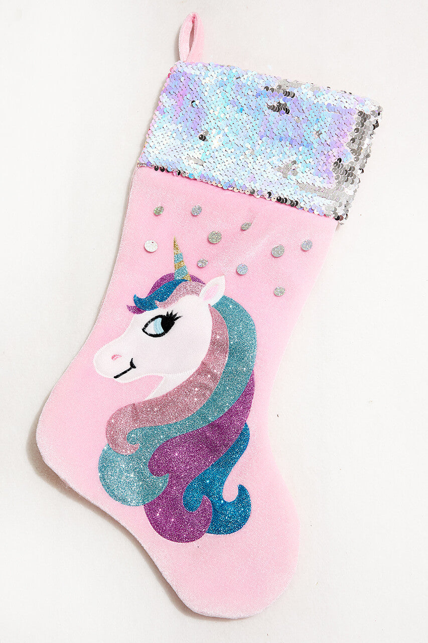 Kurt S Adler Unicorn Stocking 18 Inch Pink Christmas Decor