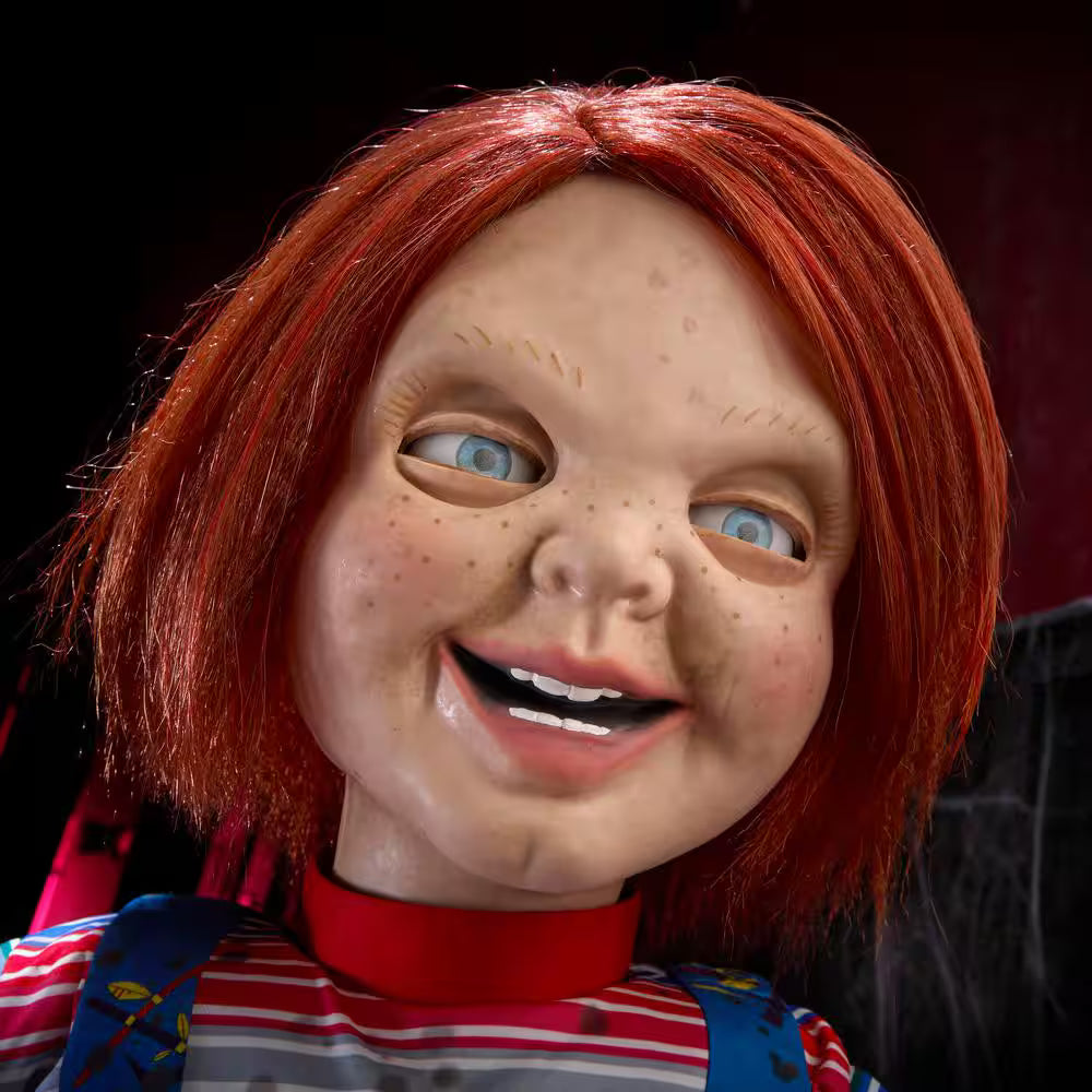 3.5-ft Animated Chucky Doll Halloween Decoration with Motion-Activated Servo Eyes