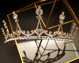 Gold Art Deco Style Rhinestone Tiara