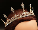 Gold Art Deco Style Rhinestone Tiara