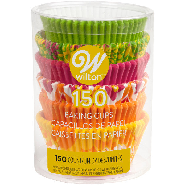 Wilton Neon Floral Cupcake Liners, 150-Count