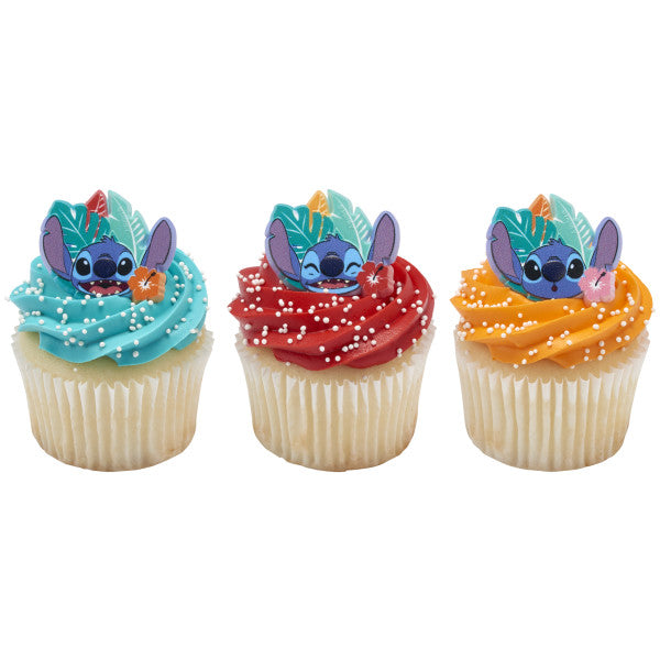 Disney's Stitch 'Ohana Energy Rings for Cupcakes and Cakes Toppers, 72 Pack