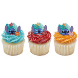 Disney's Stitch 'Ohana Energy Rings for Cupcakes and Cakes Toppers, 72 Pack