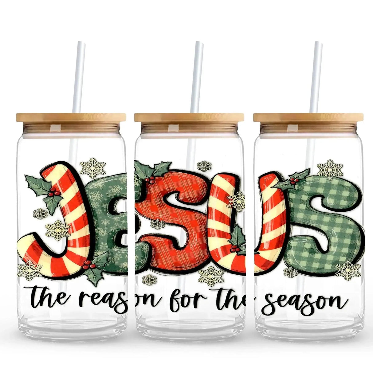 UV DTF মোড়ক - ক্রিসমাস যীশু ঋতু (9.7" x4.3")