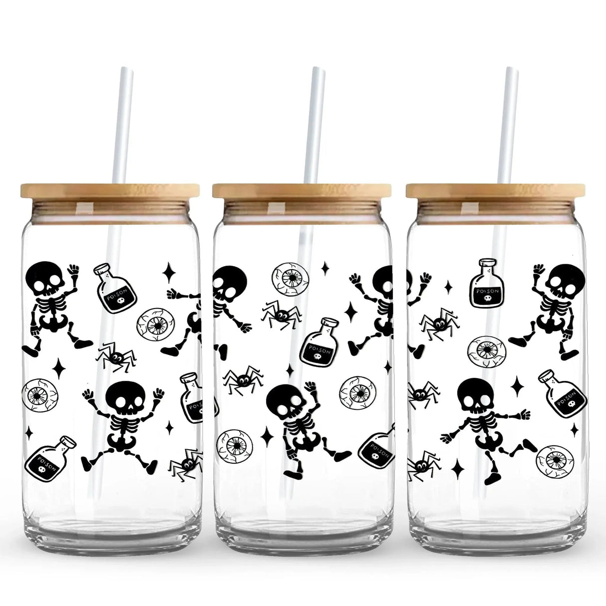 UV DTF Wrap -  Dancing Skeletons (9.7" x 4.3")