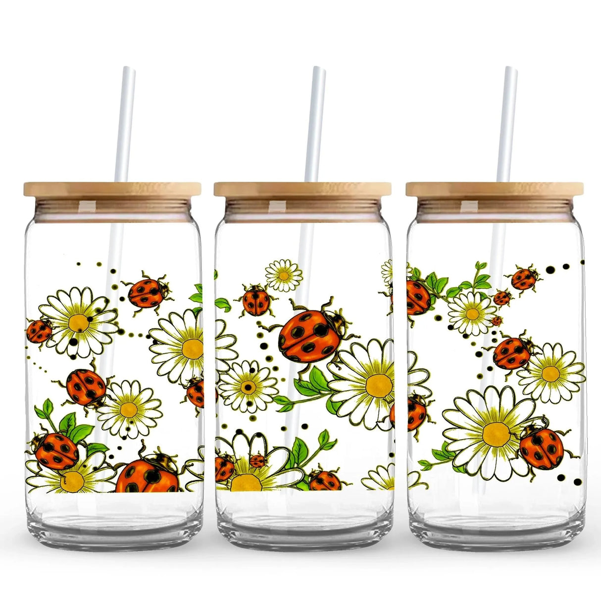 UV DTF Wrap - Lady Bug Garden (9.7" x 4.3")