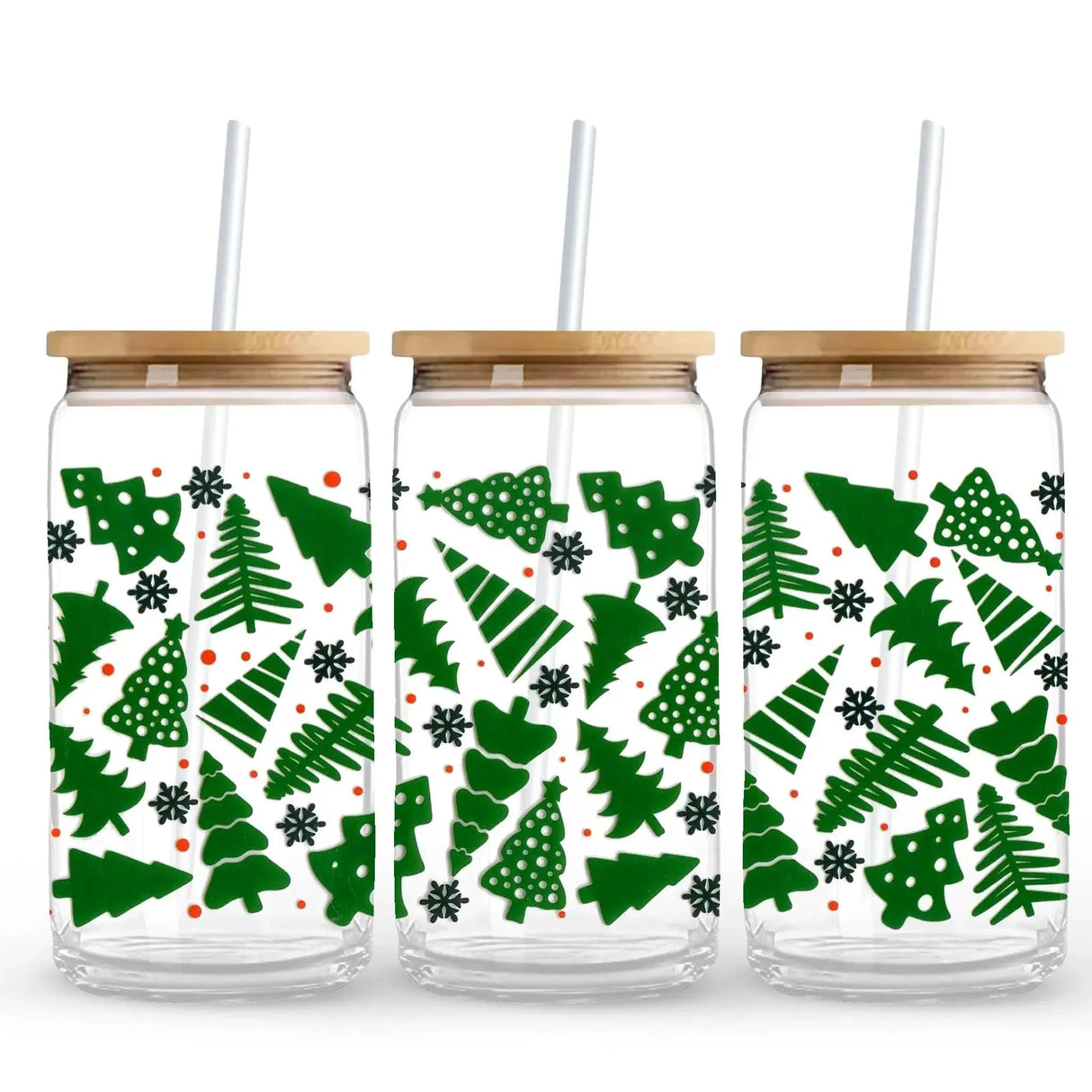 UV DTF Wrap - Modern Christmas Trees (9.7" x4.3")