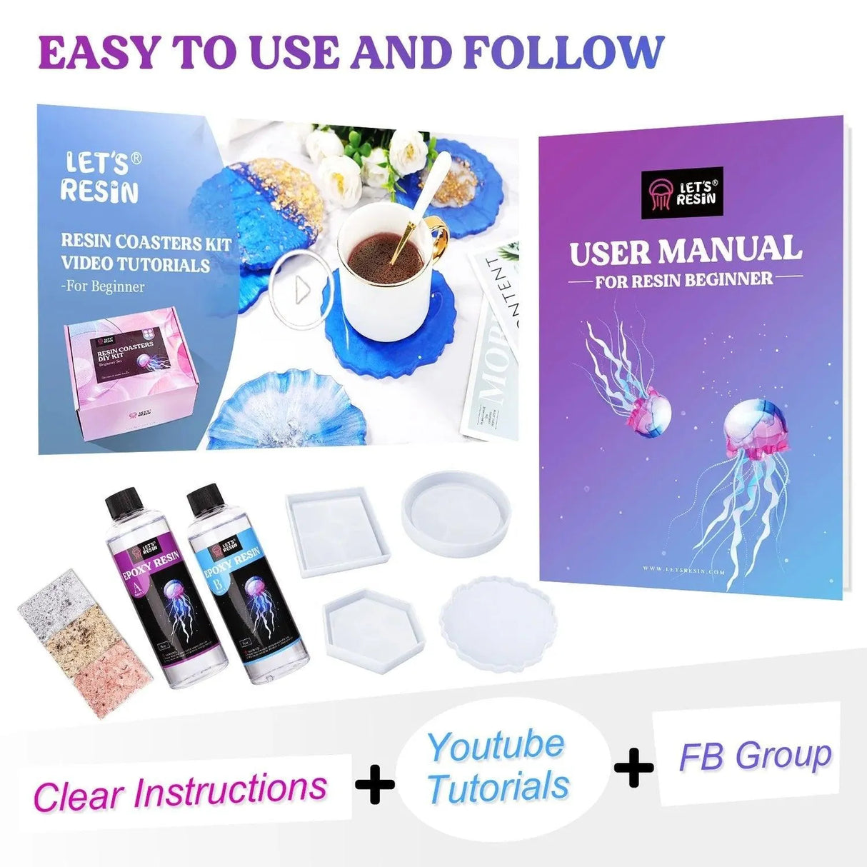 UV Resin Kit - Coasters