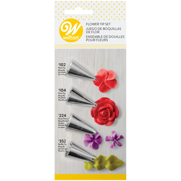 Wilton Flower Decorating Tip Set – 4 Piece