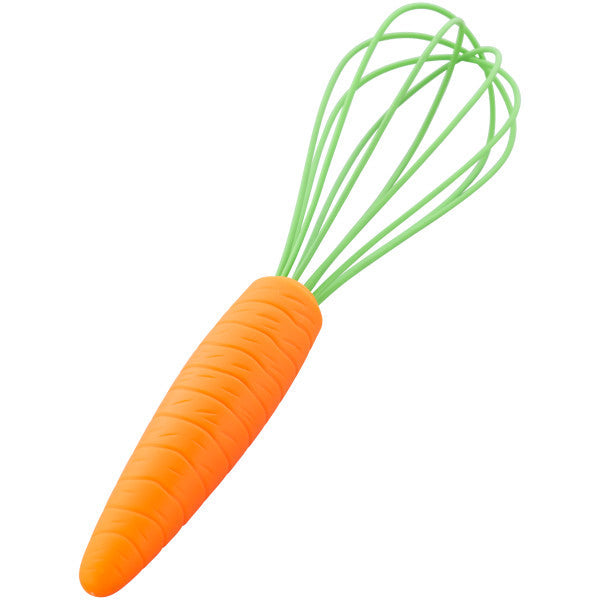 Wilton Carrot-Shaped Easter Metal Whisk with Plastic Handle