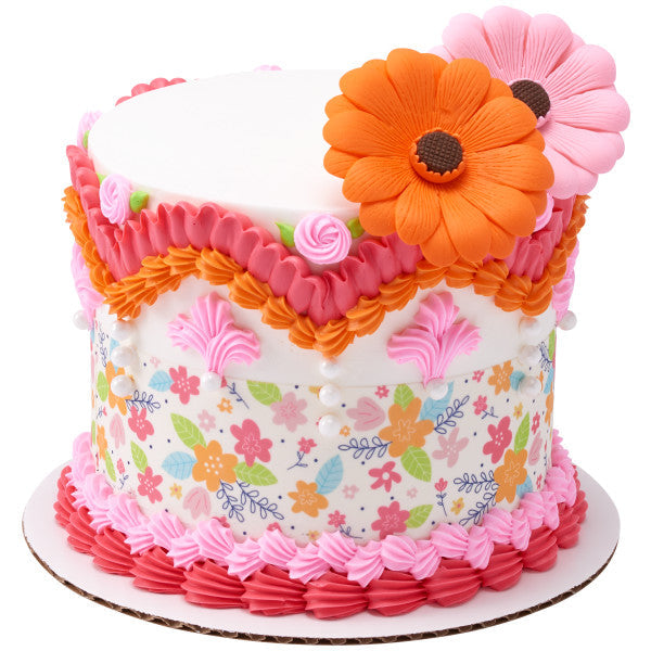 Gerbera Daisy Assortment Fall blossoms Gum Paste Sprays - 10 per order