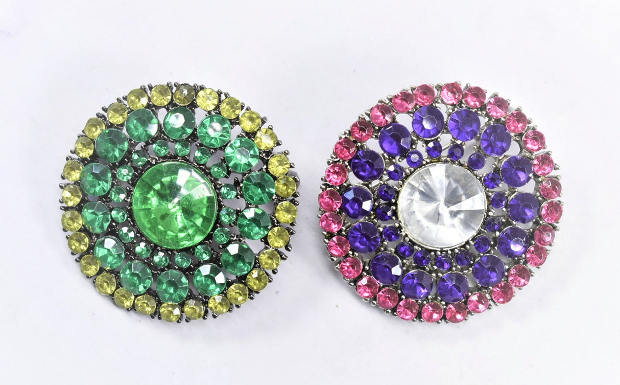 Rhinestone Connector Multi-Color Gemstone Slider