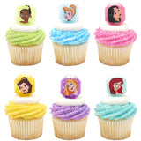 Disney Princess Characters Rings for Cupcakes and Cakes Toppers, 144 Pack