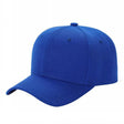 Baseball Caps Polyester Fabric - Royal Blue, 6 Panels, Curved Bill, Adjustable Hook And Loop Closure, One Size (1 Cap)