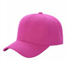 Baseball Caps Polyester Fabric - Hot Pink, 6 Panels, Curved Bill, Adjustable Hook And Loop Closure (One Size)