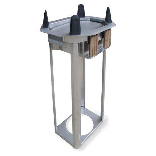 Lakeside V4013 Mobile Unheated Open Frame Dish Dispenser, Oval - Plate Size: 9-1/2" x 12-3/4" to 10-1/4" x 13-1/2"