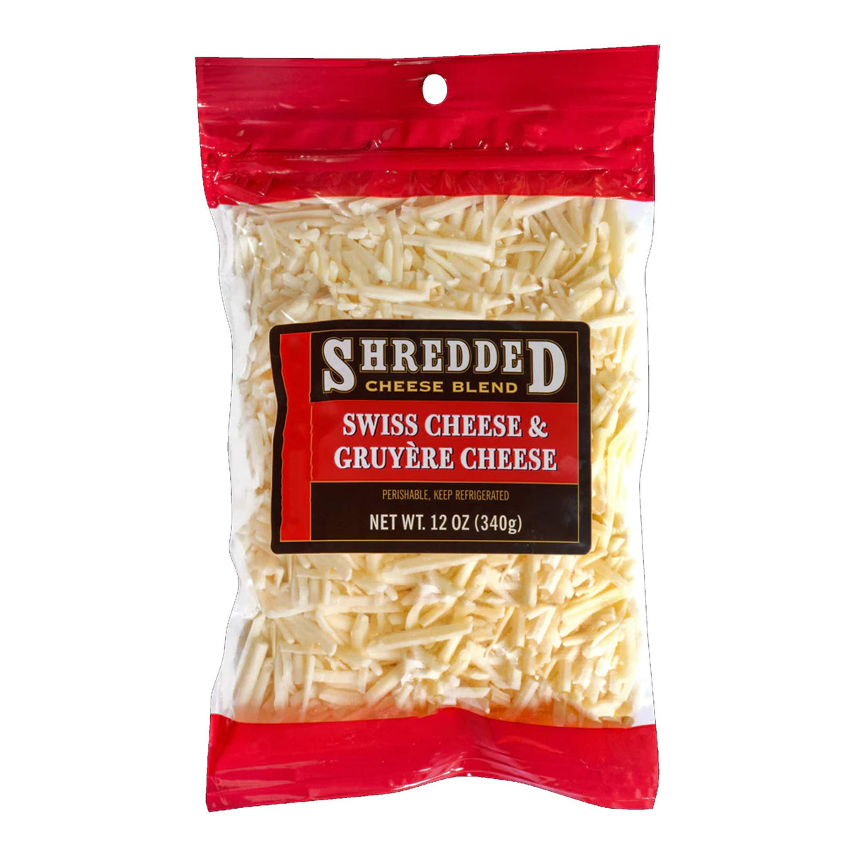 Shredded Swiss & Gruyère Cheese Blend Creamy Meltable Cheese