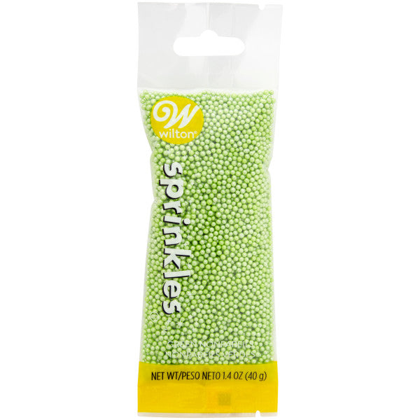Wilton Pearlized Green Nonpareils Sprinkles Pouch – 1.4 oz.