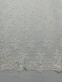 Valentina Floral Embroider With Sequins Mesh Lace Fabric - Floral Embroidered Sequins, 54" Width (1 Yard)