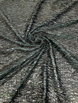 Vegas Beaded Sequin Stretch Mesh Fabric - Beaded Sequin Embroidered, 54" Width (1 Yard)